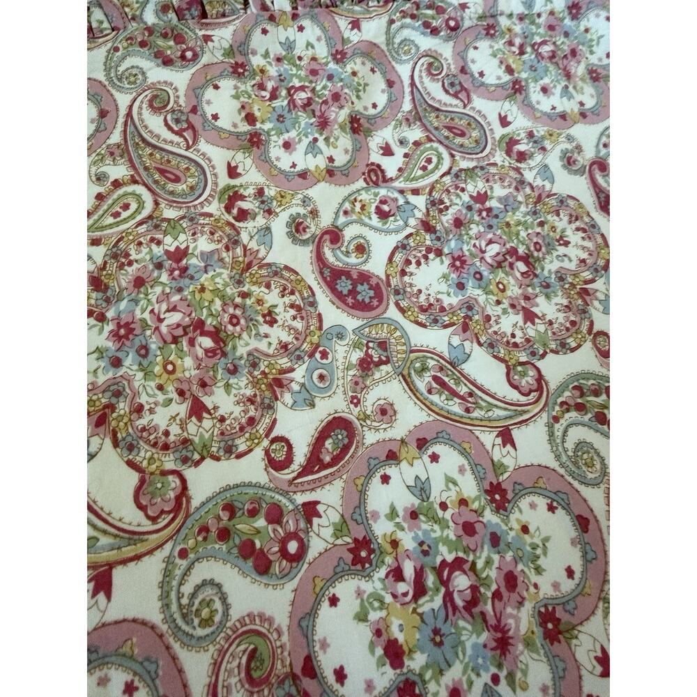 Vintage Taylor Linens DUVET Pink Floral Paisley Ruffled Full/queen & Bedskirt